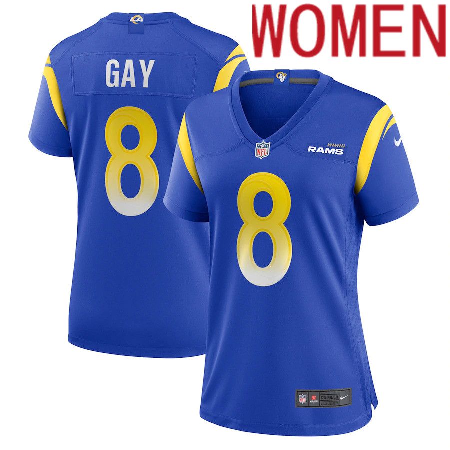 Women Los Angeles Rams #8 Matt Gay Nike Royal Game NFL Jersey